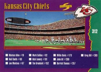 1994 Score #312 Kansas City Chiefs / Los Angeles Rams Front