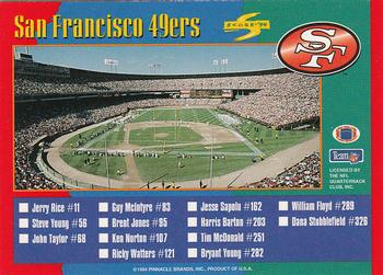 1994 Score #317 Pittsburgh Steelers / San Francisco 49ers Back
