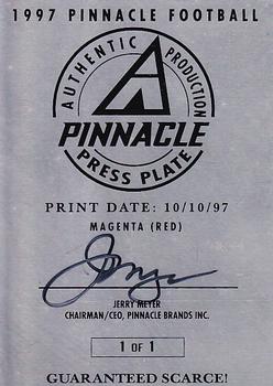 1997 Pinnacle - Printing Plates Front Magenta #184 Emmitt Smith Front