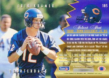 1994 Select #185 Erik Kramer Back