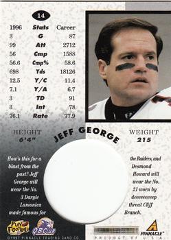 1997 Pinnacle Mint - Die Cuts #14 Jeff George Back