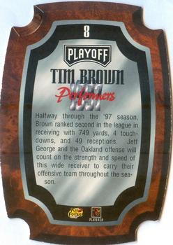 1997 Playoff Contenders - Performer Plaques Blue #8 Tim Brown Back