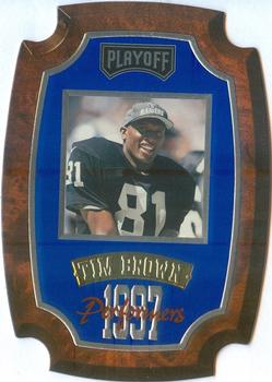 1997 Playoff Contenders - Performer Plaques Blue #8 Tim Brown Front