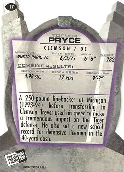 1997 Press Pass - Combine #17 Trevor Pryce Back