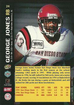 1997 Score Board NFL Rookies #24 George Jones Back