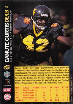 1997 Score Board NFL Rookies #41 Canute Curtis Back