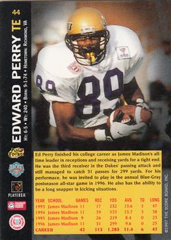 1997 Score Board NFL Rookies #44 Ed Perry Back