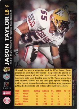 1997 Score Board NFL Rookies #54 Jason Taylor Back