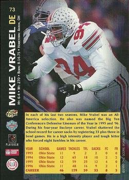 1997 Score Board NFL Rookies #73 Mike Vrabel Back