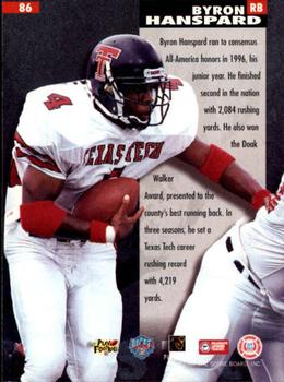 1997 Score Board NFL Rookies #86 Byron Hanspard Back