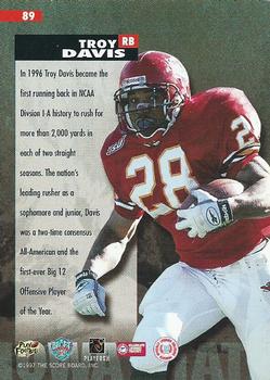1997 Score Board NFL Rookies #89 Troy Davis Back