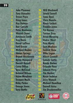 1997 Score Board NFL Rookies #99 Shawn Springs Back