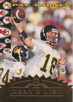 1997 Score Board NFL Rookies - Dean's List #32 Pat Barnes Front