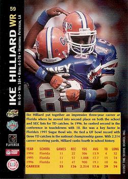 1997 Score Board NFL Rookies - Dean's List #59 Ike Hilliard Back