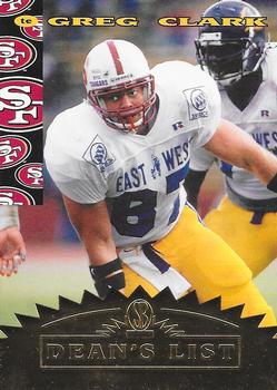 1997 Score Board NFL Rookies - Dean's List #64 Greg Clark Front