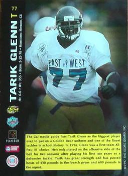 1997 Score Board NFL Rookies - Dean's List #77 Tarik Glenn Back