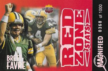 1997 Score Board Playbook By The Numbers - Red Zone Stats Magnified Silver #RZ4 Brett Favre Front