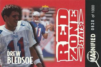 1997 Score Board Playbook By The Numbers - Red Zone Stats Magnified Silver #RZ6 Drew Bledsoe Front