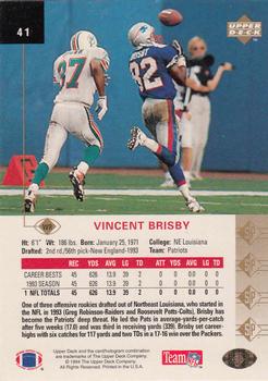 1994 SP #41 Vincent Brisby Back