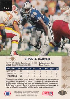 1994 SP #123 Shante Carver Back