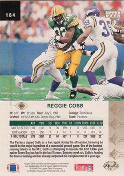 1994 SP #164 Reggie Cobb Back