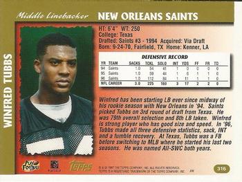 1997 Topps - Minted in Canton #316 Winfred Tubbs Back
