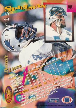 1994 Sportflics #90 Chris Spielman Back