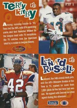1994 Sportflics #FTF1 Terry Kirby / Leonard Russell Back