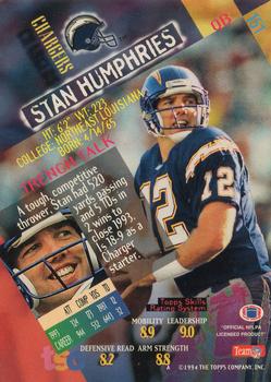 1994 Stadium Club #151 Stan Humphries Back