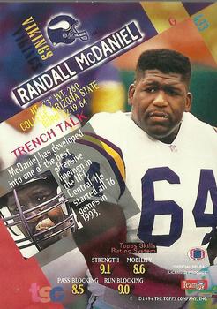 1994 Stadium Club #433 Randall McDaniel Back