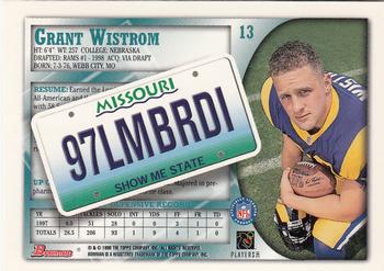 1998 Bowman - Interstate #13 Grant Wistrom Back