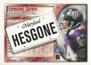 1998 Bowman - Interstate #51 Jermaine Lewis Back