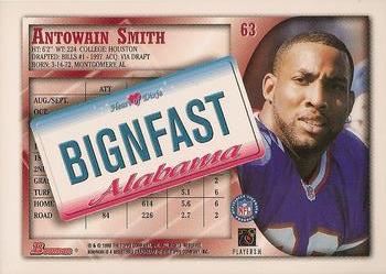 1998 Bowman - Interstate #63 Antowain Smith Back