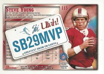 1998 Bowman - Interstate #115 Steve Young Back