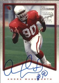 1998 Bowman - Rookie Autographs Silver #A2 Andre Wadsworth Front
