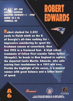 1998 Bowman - Rookie Autographs Silver #A6 Robert Edwards Back