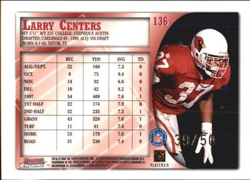 1998 Bowman Chrome - Golden Anniversary #136 Larry Centers Back