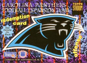 1994 Stadium Club - Expansion Team Redemptions #NNO Panthers Offense Front