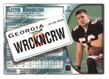 1998 Bowman Chrome - Interstate Refractors #2 Keith Brooking Back