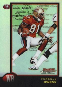 1998 Bowman Chrome - Interstate Refractors #93 Terrell Owens Front