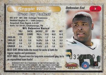 1998 Bowman's Best - Atomic Refractors #2 Reggie White Back