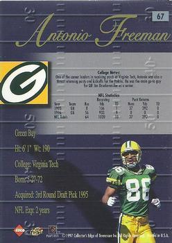 1998 Collector's Edge Advantage - 50-Point #67 Antonio Freeman Back