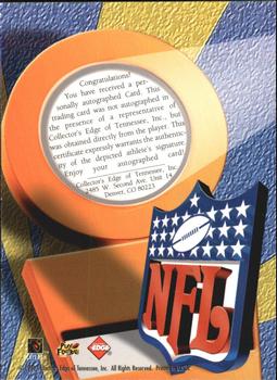 1998 Collector's Edge First Place - Rookie Ink #NNO Peyton Manning Back