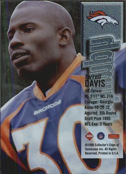 1998 Collector's Edge First Place - Triumph #NNO Terrell Davis Back