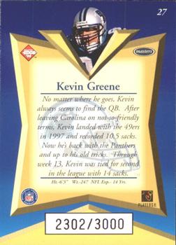 1998 Collector's Edge Masters - 50-Point #27 Kevin Greene Back