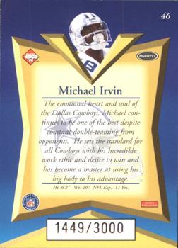 1998 Collector's Edge Masters - 50-Point #46 Michael Irvin Back