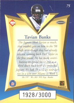 1998 Collector's Edge Masters - 50-Point #75 Tavian Banks Back