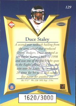1998 Collector's Edge Masters - 50-Point #129 Duce Staley Back