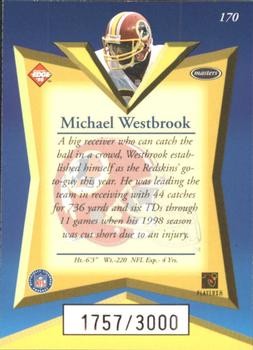 1998 Collector's Edge Masters - 50-Point #170 Michael Westbrook Back