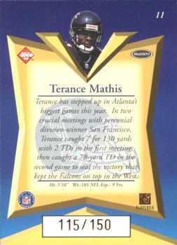 1998 Collector's Edge Masters - 50-Point Gold #11 Terance Mathis Back